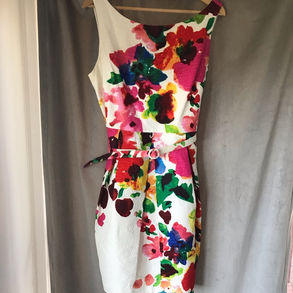 Pretty belted Eliza J dress.